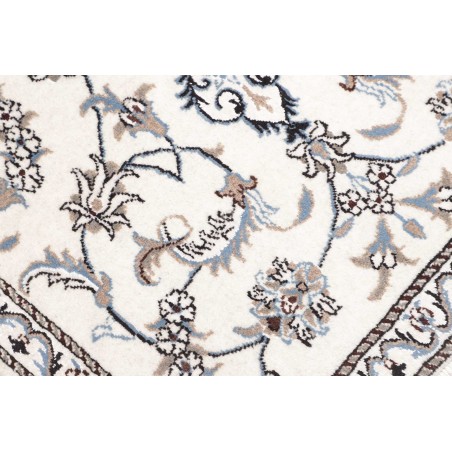 Tappeto Nain Kashmar Persia bianco grigio 88x143