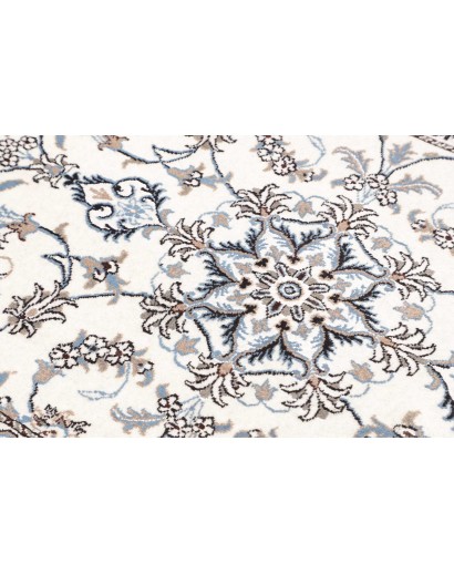 Tappeto Nain Kashmar Persia bianco grigio 88x143