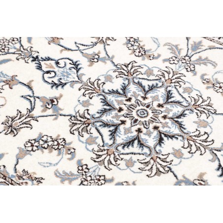Tappeto Nain Kashmar Persia bianco grigio 88x143