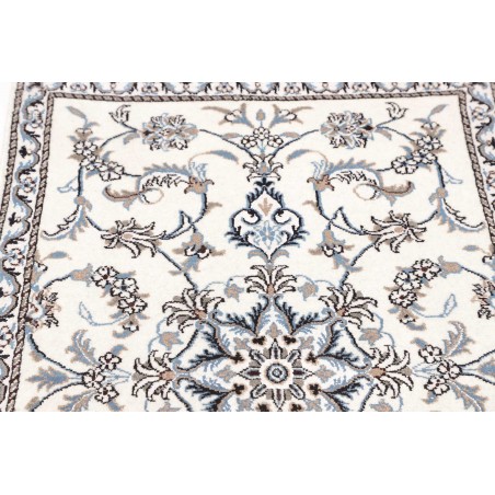 Tappeto Nain Kashmar Persia bianco grigio 88x143