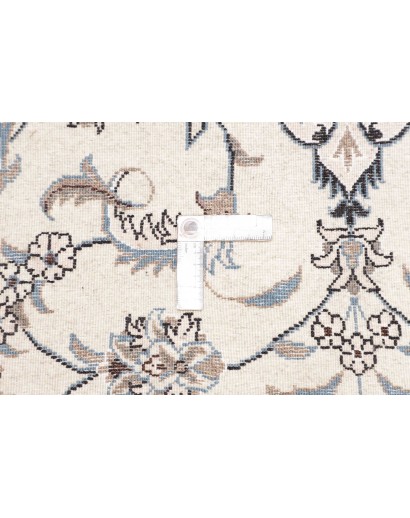 Tappeto Nain Kashmar Persia bianco grigio 88x143