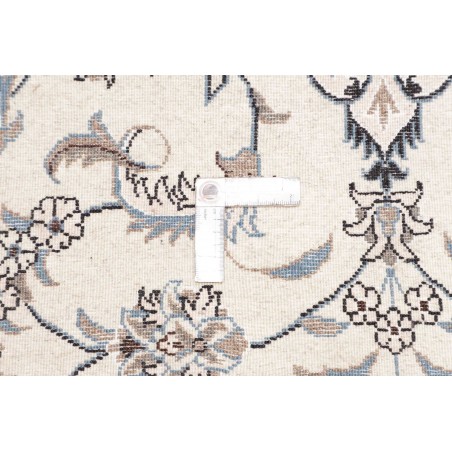 Tappeto Nain Kashmar Persia bianco grigio 88x143