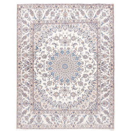 Tappeto Nain Kashmar Persia bianco grigio 248x304