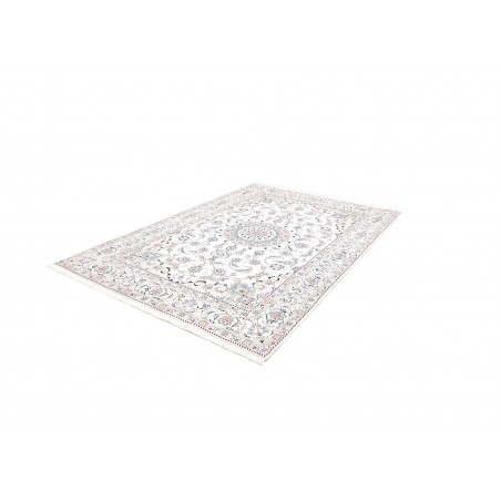 Tappeto Nain Kashmar Persia bianco grigio 203x310