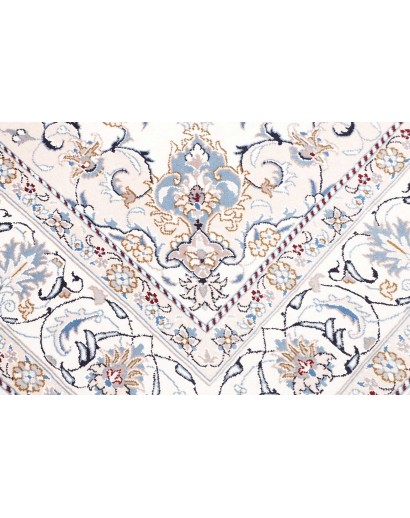 Tappeto Nain Kashmar Persia bianco grigio 203x310