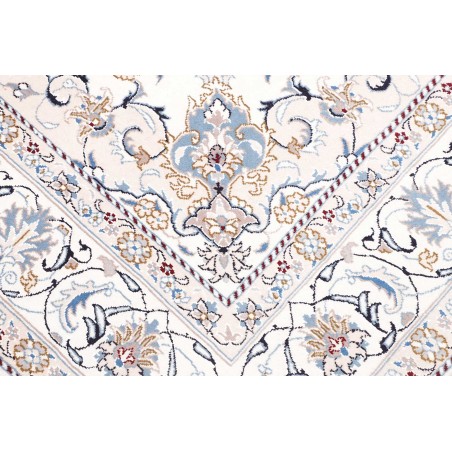 Tappeto Nain Kashmar Persia bianco grigio 203x310