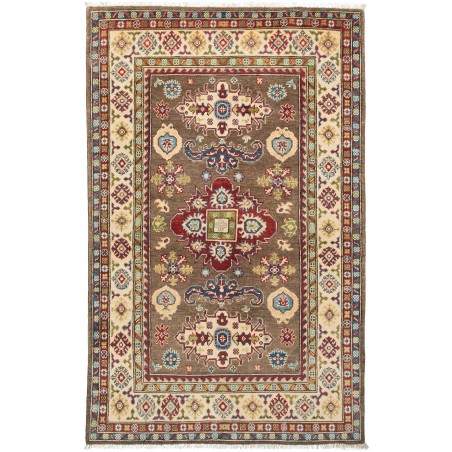 Tappeto Kazak Afghanistan bianco marrone 121x193