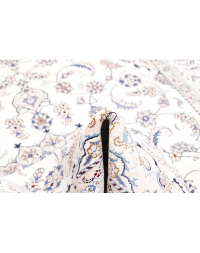 Tappeto Nain Kashmar Persia bianco grigio 203x310