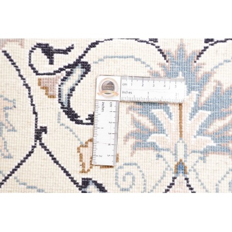 Tappeto Nain Kashmar Persia bianco grigio 203x310