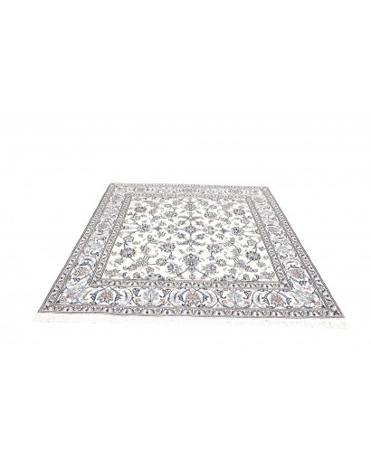 Tappeto Nain Kashmar Persia beige grigio 198x208