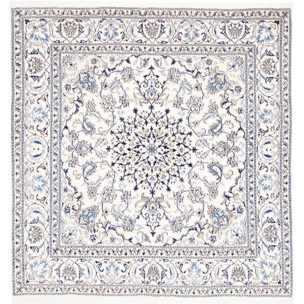 Tappeto Nain Kashmar Persia beige grigio 203x205