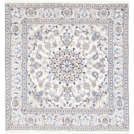Tappeto Nain Kashmar Persia beige grigio 203x205