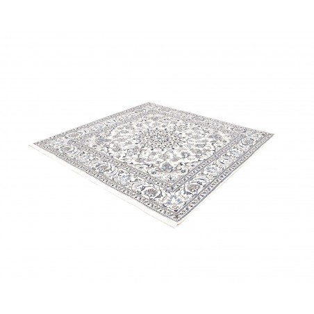 Tappeto Nain Kashmar Persia beige grigio 203x205