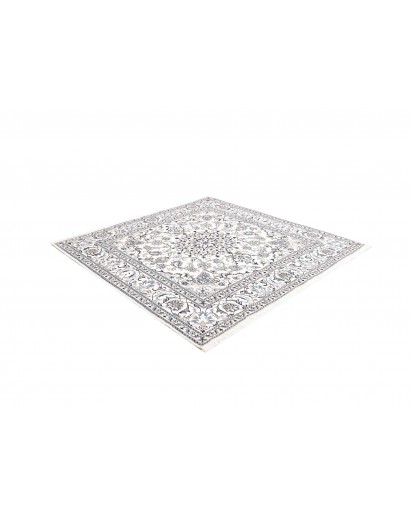 Tappeto Nain Kashmar Persia beige grigio 203x205