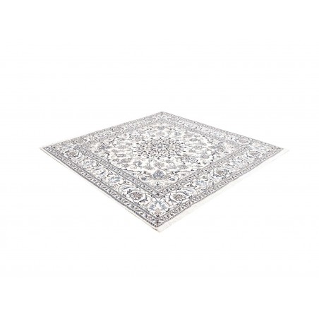 Tappeto Nain Kashmar Persia beige grigio 203x205
