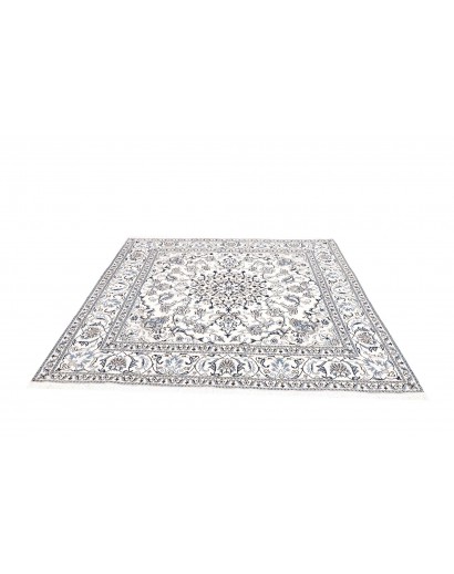 Tappeto Nain Kashmar Persia beige grigio 203x205