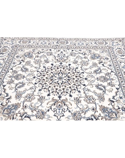 Tappeto Nain Kashmar Persia beige grigio 203x205