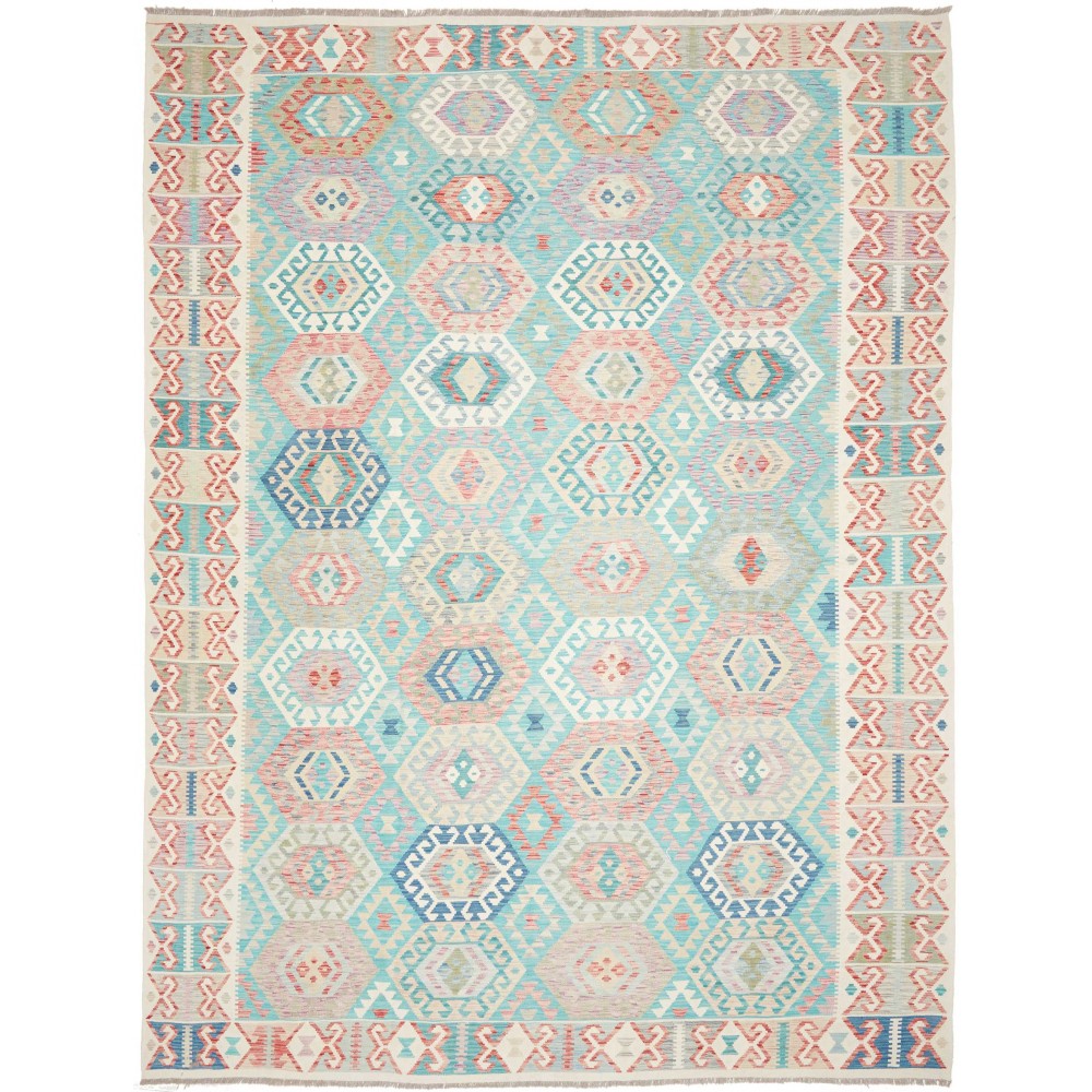 Tappeto Kilim Afghanistan bianco 303x398