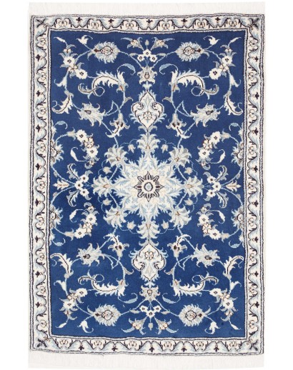 Tappeto Nain Kashmar Persia grigio bianco 92x138