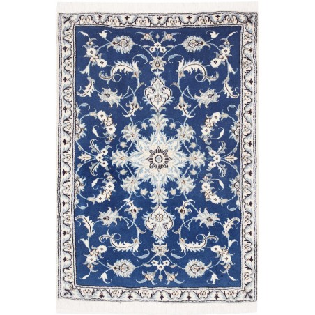 Tappeto Nain Kashmar Persia grigio bianco 92x138