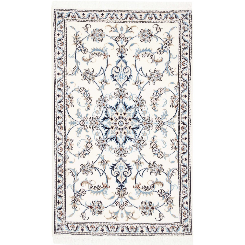 Tappeto Nain Kashmar Persia beige grigio 88x145