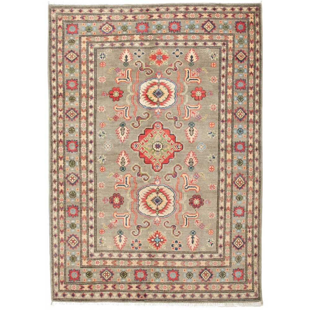 Tappeto Kazak Afghanistan marrone verde 128x182 Tappeto Kazak Afghanistan marrone verde 128x182