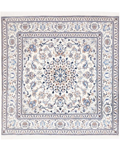 Tappeto Nain Kashmar Persia beige azzurro 200x208