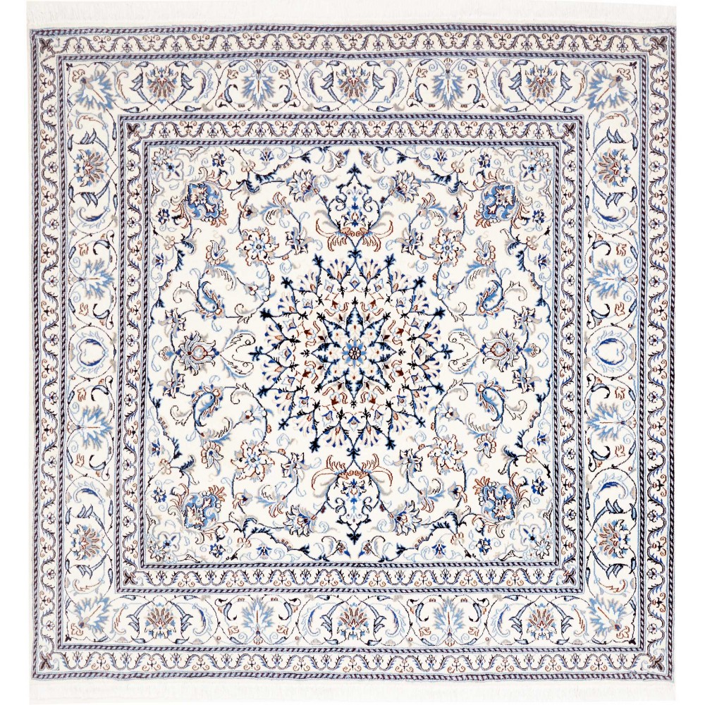 Tappeto Nain Kashmar Persia beige azzurro 200x208