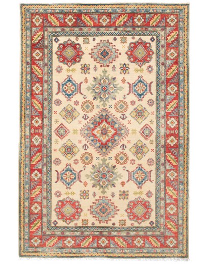Tappeto Kazak Pakistan marrone azzurro 122x183