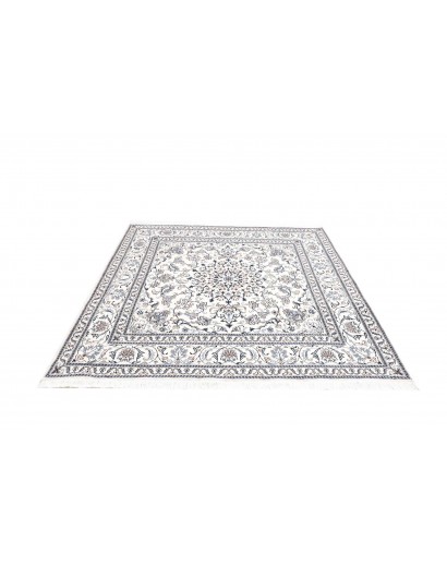 Tappeto Nain Kashmar Persia beige azzurro 200x208