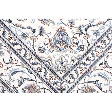 Tappeto Nain Kashmar Persia beige azzurro 200x208