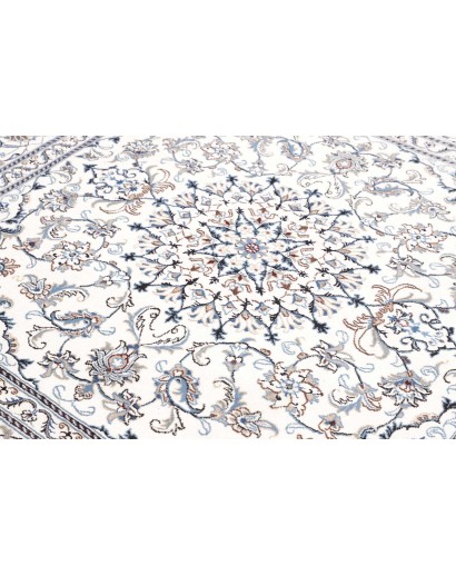 Tappeto Nain Kashmar Persia beige azzurro 200x208