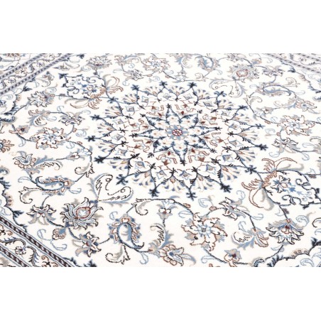 Tappeto Nain Kashmar Persia beige azzurro 200x208