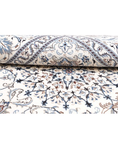 Tappeto Nain Kashmar Persia beige azzurro 200x208
