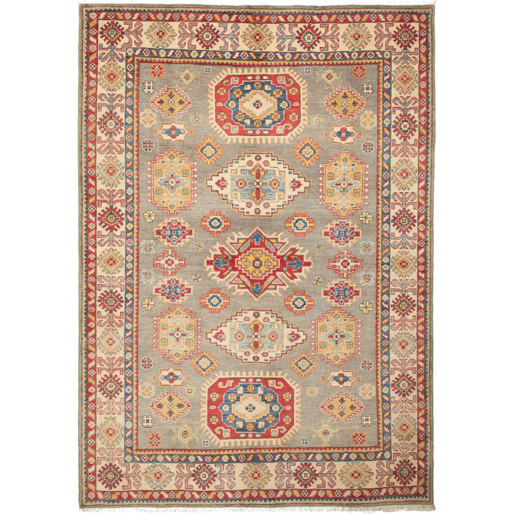 Tappeto Kazak Afghanistan marrone grigio 172x244 Tappeto Kazak Afghanistan marrone grigio 172x244