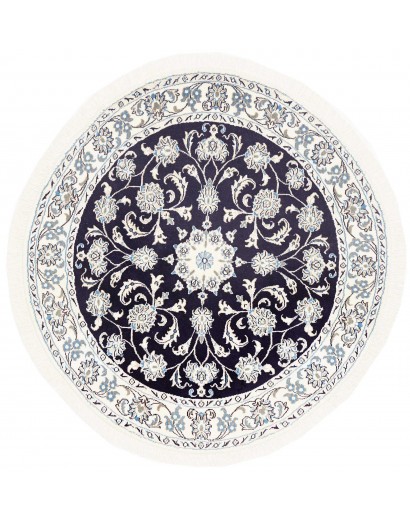 Tappeto Nain Kashmar Persia bianco grigio 144x150