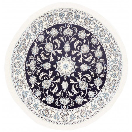 Tappeto Nain Kashmar Persia bianco grigio 144x150