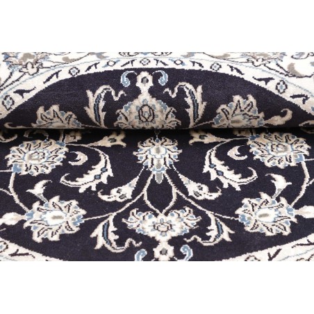 Tappeto Nain Kashmar Persia bianco grigio 144x150