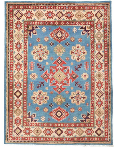 Tappeto Kazak Pakistan azzurro blu 149x197