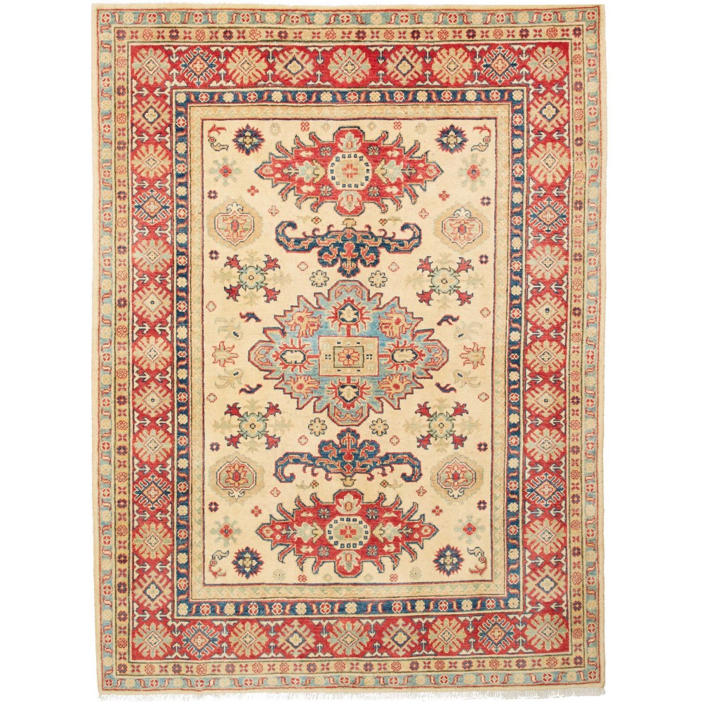 Tappeto Kazak Pakistan marrone grigio 150x205 Tappeto Kazak Pakistan marrone grigio 150x205