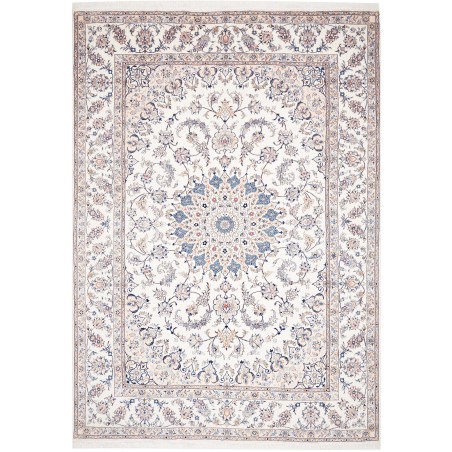 Tappeto Nain Kashmar Persia bianco grigio 253x362