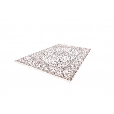 Tappeto Nain Kashmar Persia bianco grigio 253x362