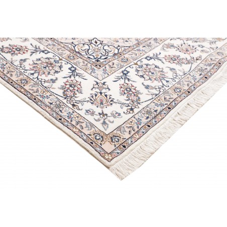 Tappeto Nain Kashmar Persia bianco grigio 253x362
