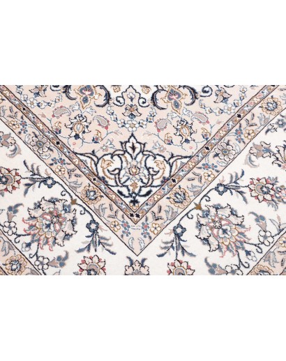 Tappeto Nain Kashmar Persia bianco grigio 253x362
