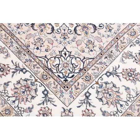 Tappeto Nain Kashmar Persia bianco grigio 253x362