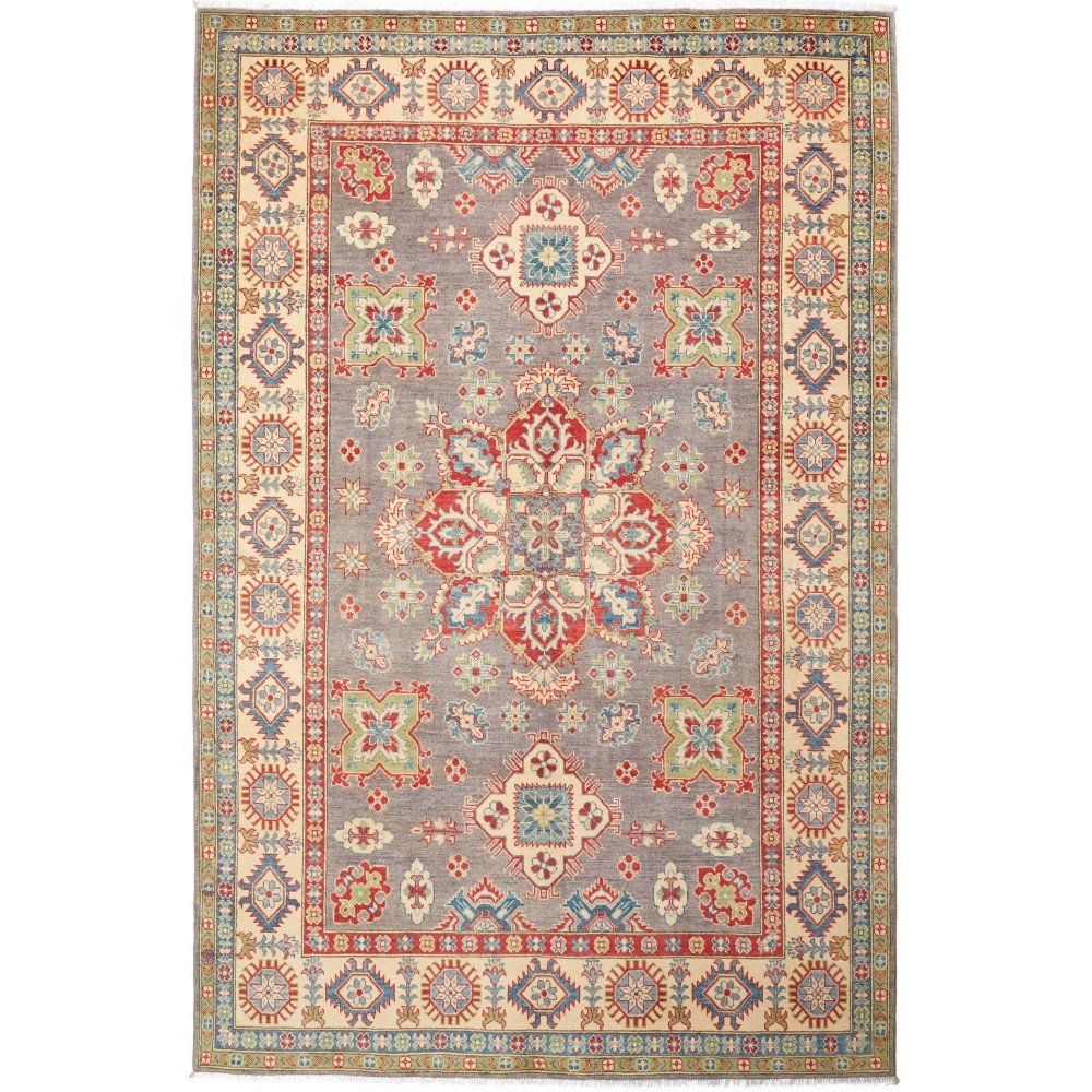 Tappeto Kazak Afghanistan marrone 200x305 Tappeto Kazak Afghanistan marrone 200x305