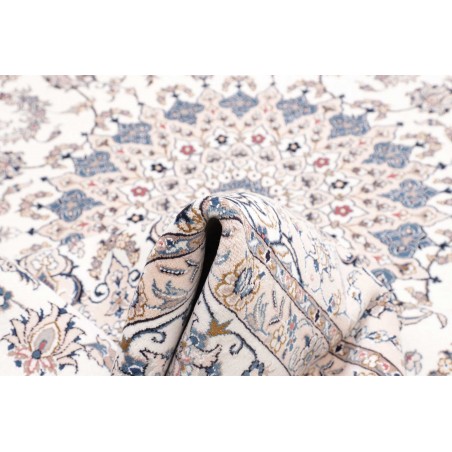 Tappeto Nain Kashmar Persia bianco grigio 253x362