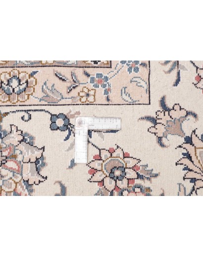 Tappeto Nain Kashmar Persia bianco grigio 253x362