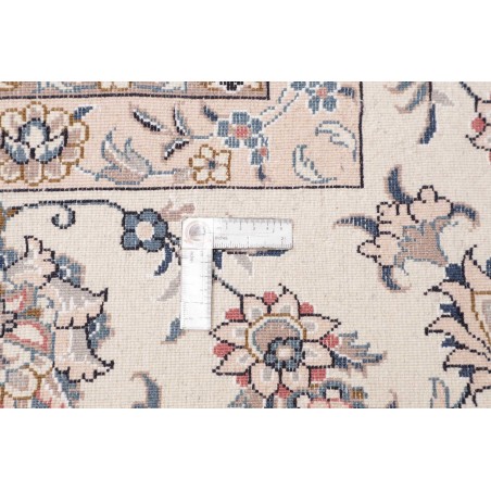 Tappeto Nain Kashmar Persia bianco grigio 253x362