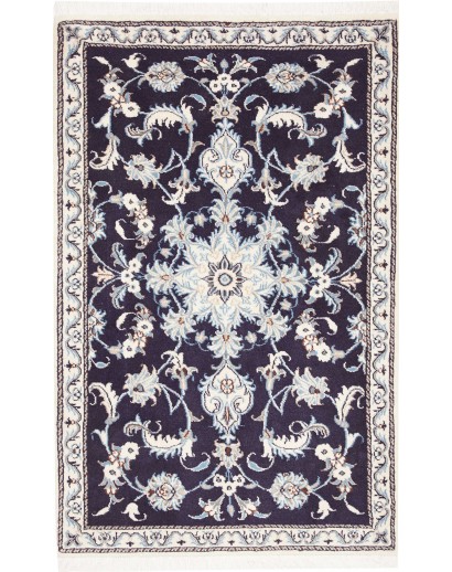 Tappeto Nain Kashmar Persia grigio azzurro 92x137